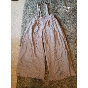 Wide Leg Gingham overalls